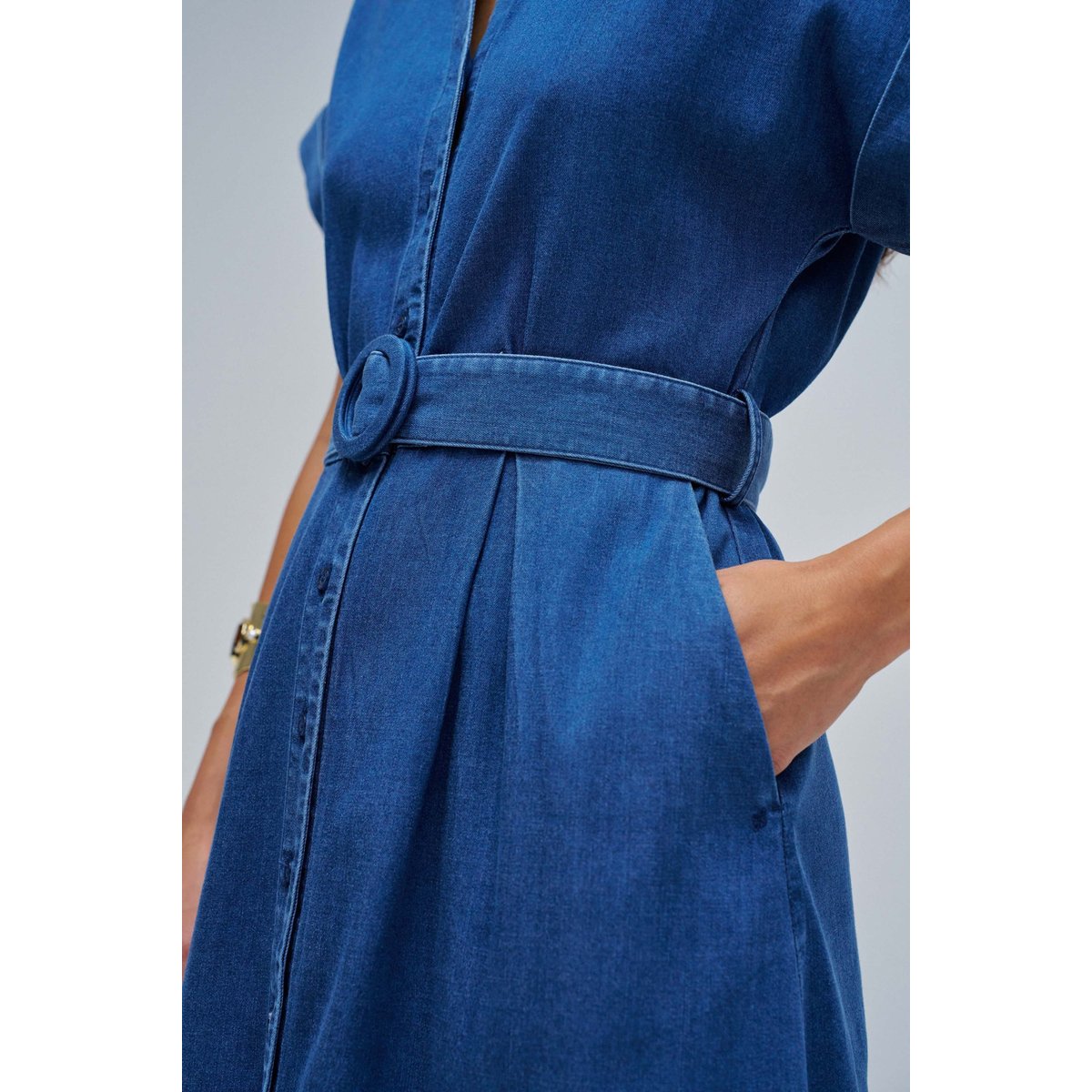 ROBE MIDI EN DENIM bleu denim, SALSA JEANS