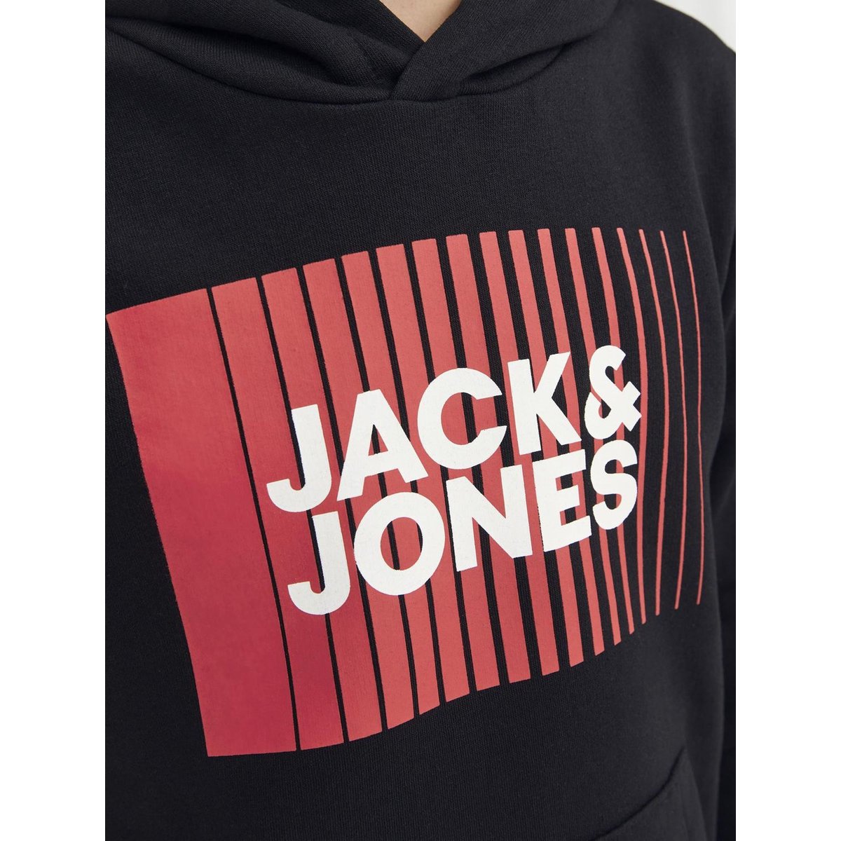 Sweat à capuche en molleton noire - black, JACK & JONES JUNIOR
