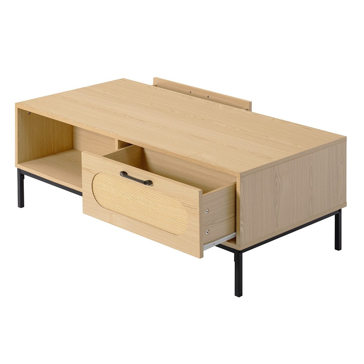 Table basse - NAGATO bois / noir, BEST MOBILIER