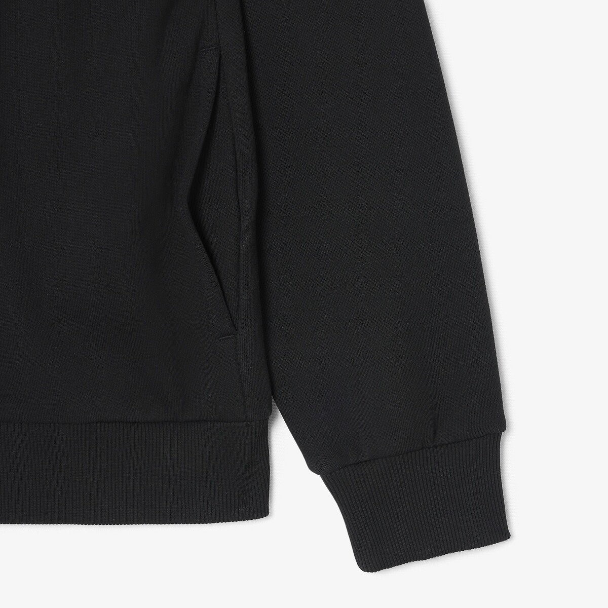 Sweatshirt zippé molleton noir-031, LACOSTE