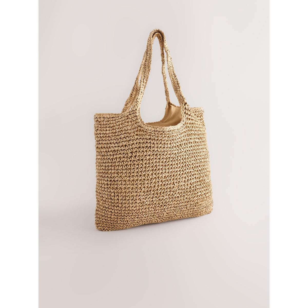 Sac porté épaule aspect raphia sardine naturel, NEXT