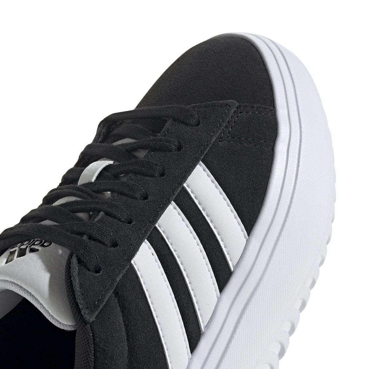 Baskets cuir Grand Court Platform Suede noir/blanc, ADIDAS SPORTSWEAR