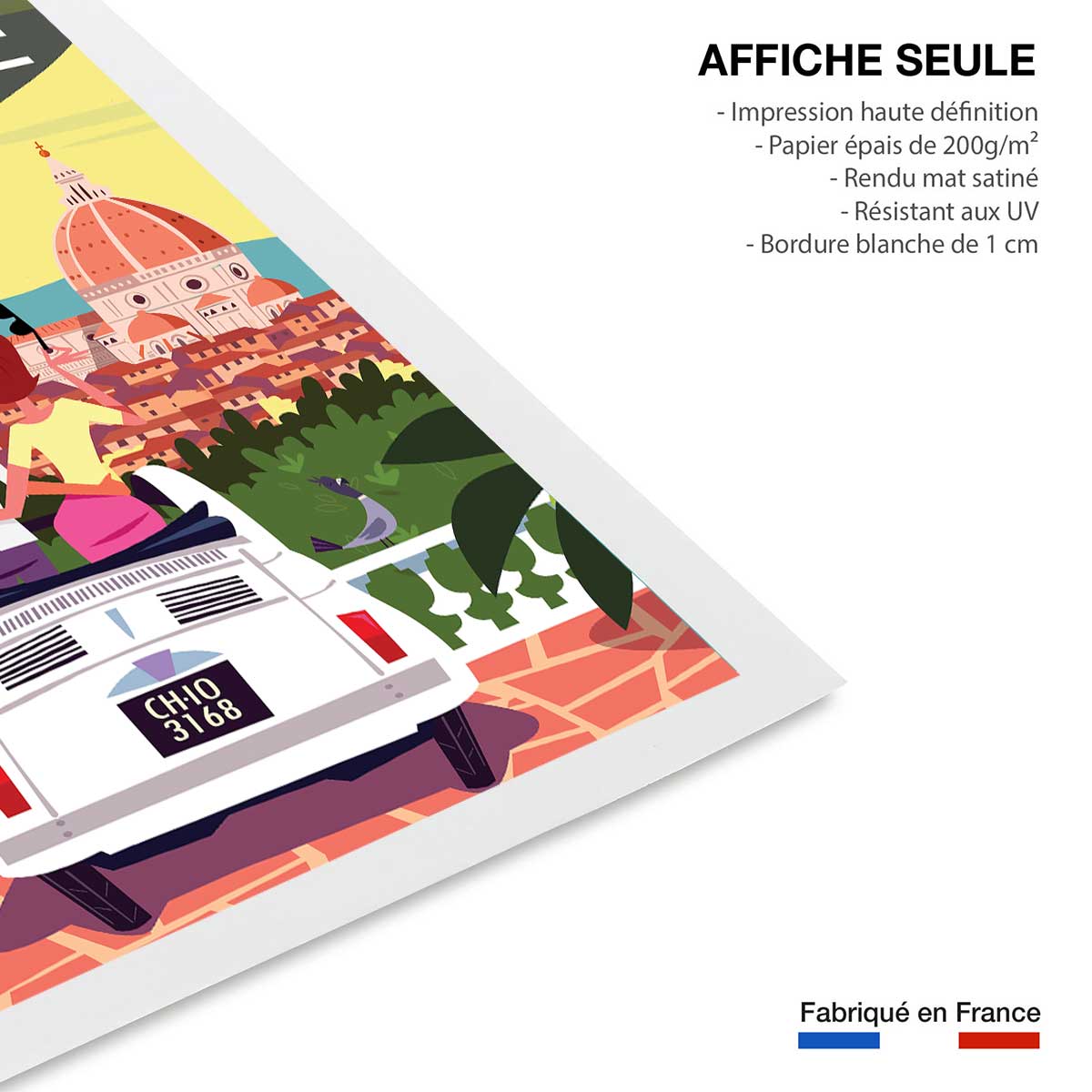Affiche Voyage à florence affiche seule, HEXOA