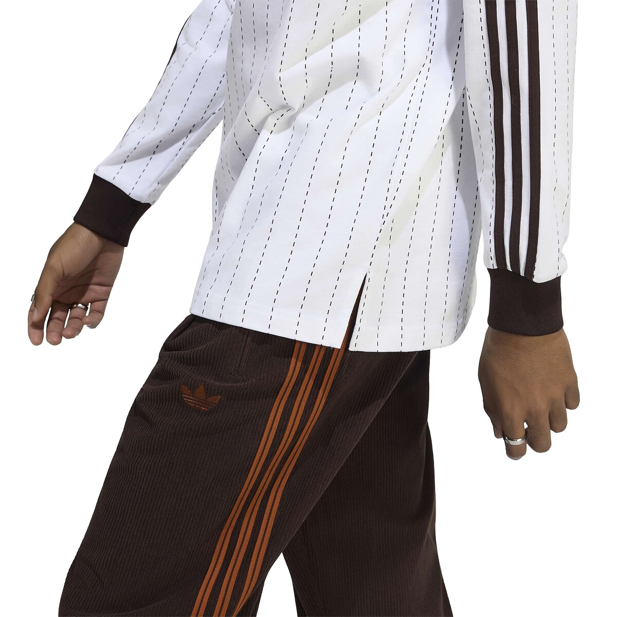 Polo manches longues blanc, adidas Originals