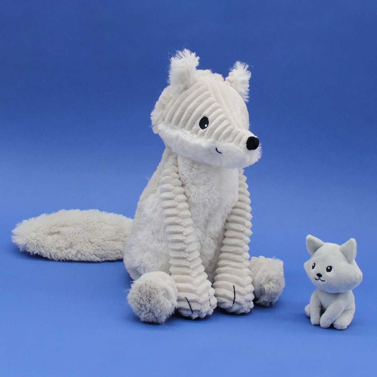 Peluche Frimou maman et bébé gris, blanc, LES DEGLINGOS