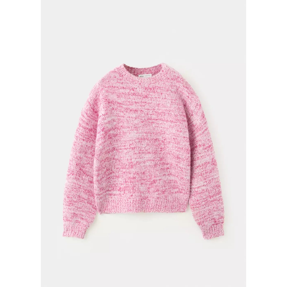 Pull-over maille chinée rose, MANGO KIDS