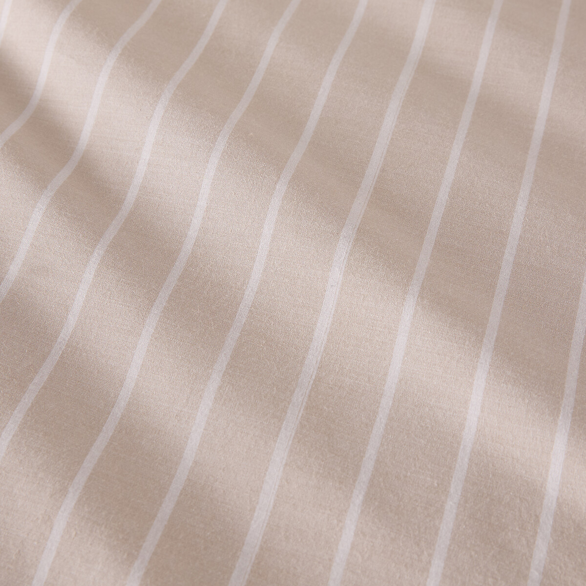Edward Cotton Percale Pillowcase striped beige, LA REDOUTE INTERIEURS