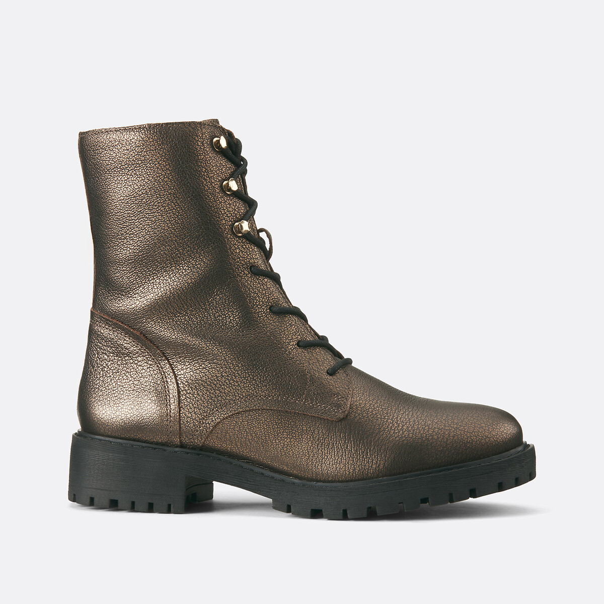 Hoara Breathable Ankle Boots in Leather lead, GEOX