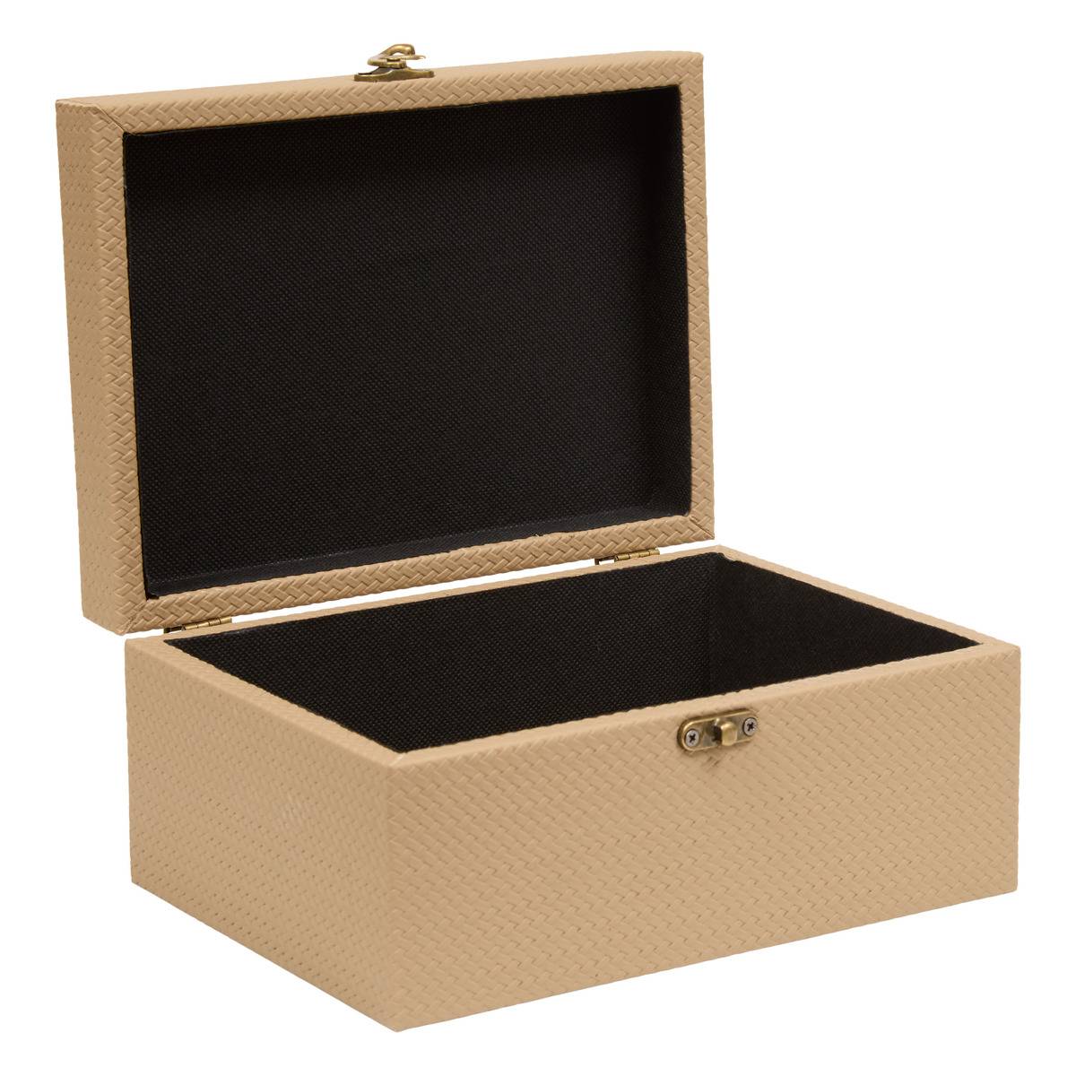 Lot de 4 boîtes rectangulaires BONIE taupe, ATMOSPHERA