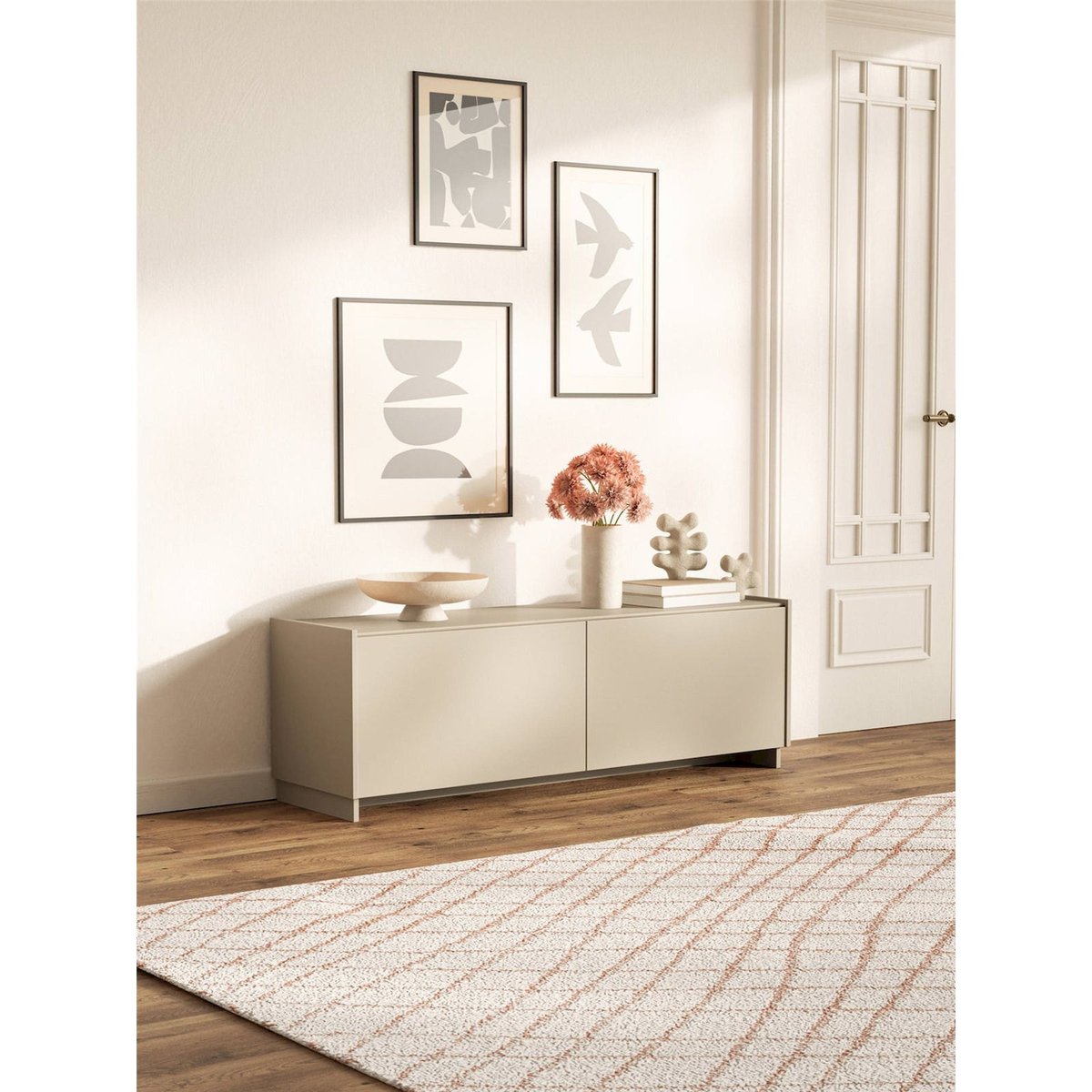 Meuble tv suspendu collection MAGRO cachemire, RECOLLECTION