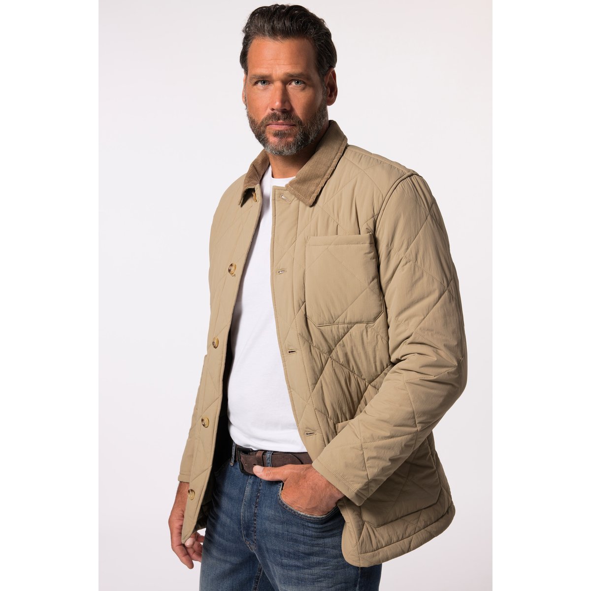 Veste matelassée, esprit cow-boy beige foncé, JP1880