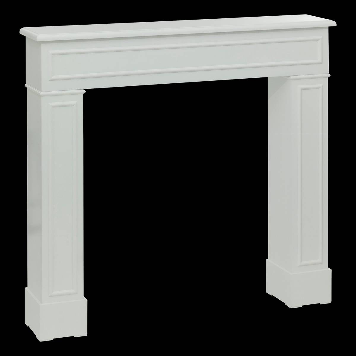 Console en bois manteau de cheminée H96cm blanc, FEERIC LIGHTS & CHRISTMAS