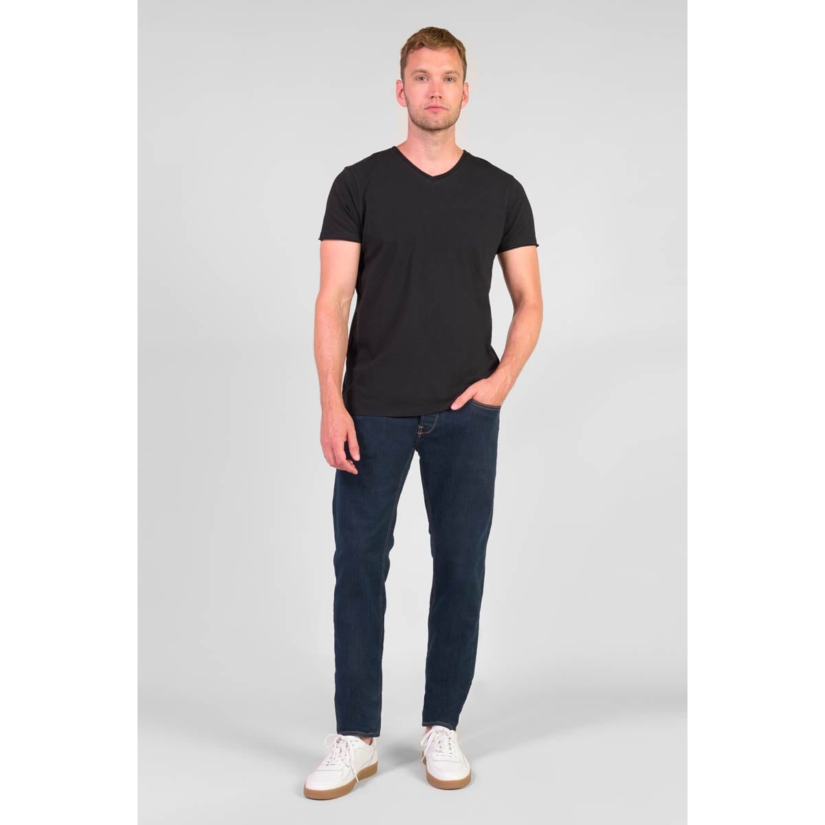 Jeans slim stretch 700/11, longueur 34 blue, LE TEMPS DES CERISES