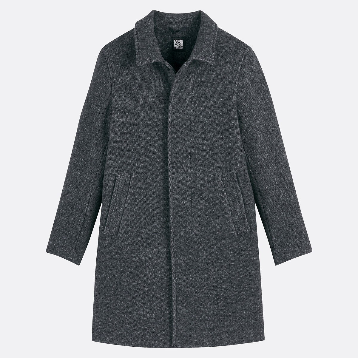 Signatures Virgil Coat in Wool Blend charcoal grey marl, LA REDOUTE COLLECTIONS