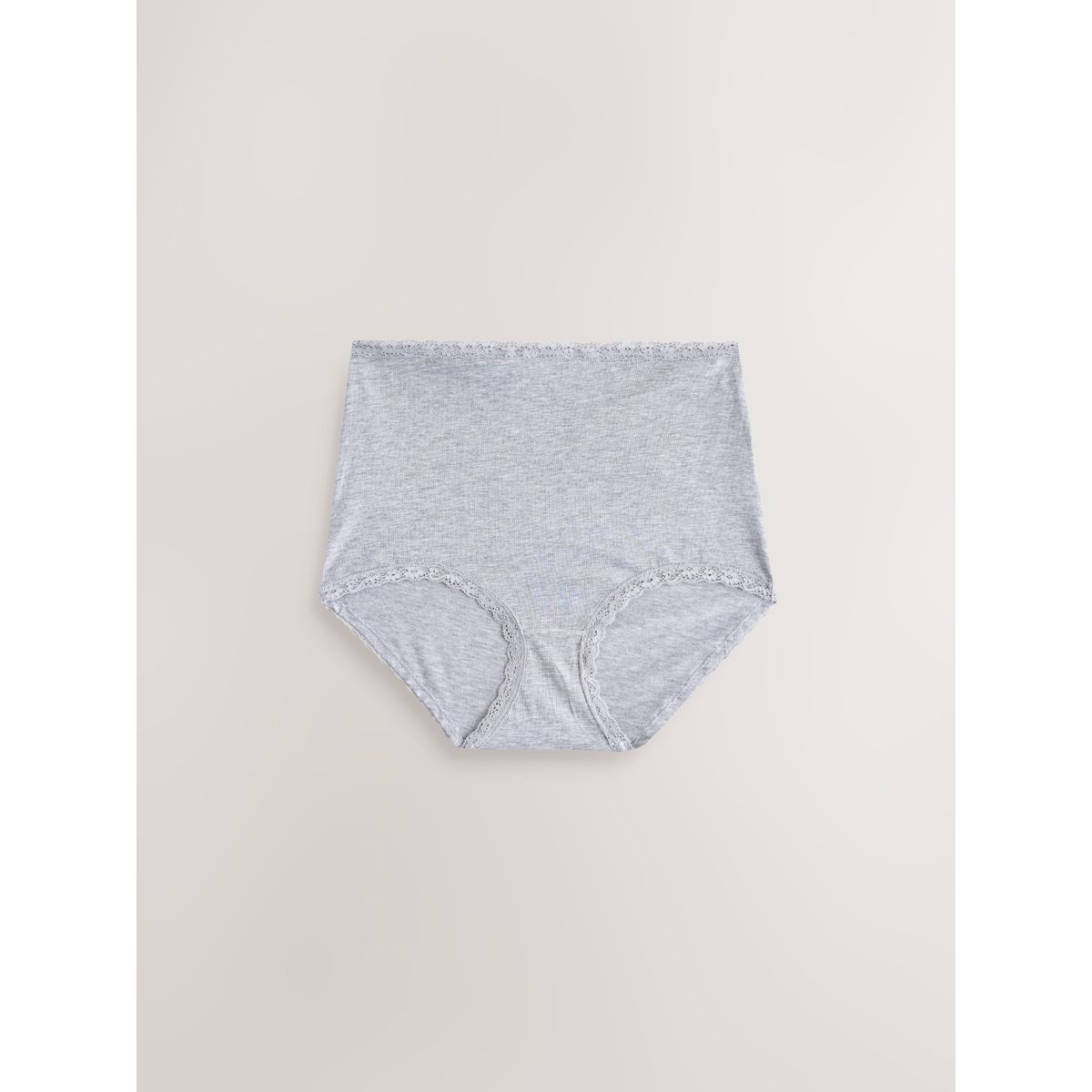 Culotte de bikini en coton/dentelle, lot 4 gris/rose/crème, NEXT