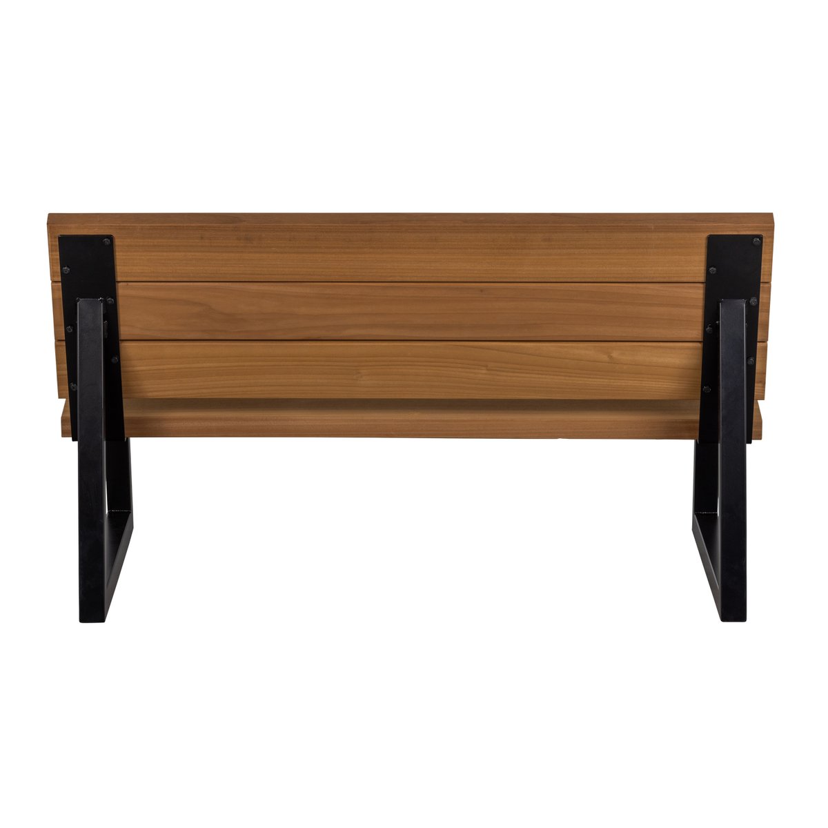 Banc de jardin en bois et métal BANCO marron, WOOOD