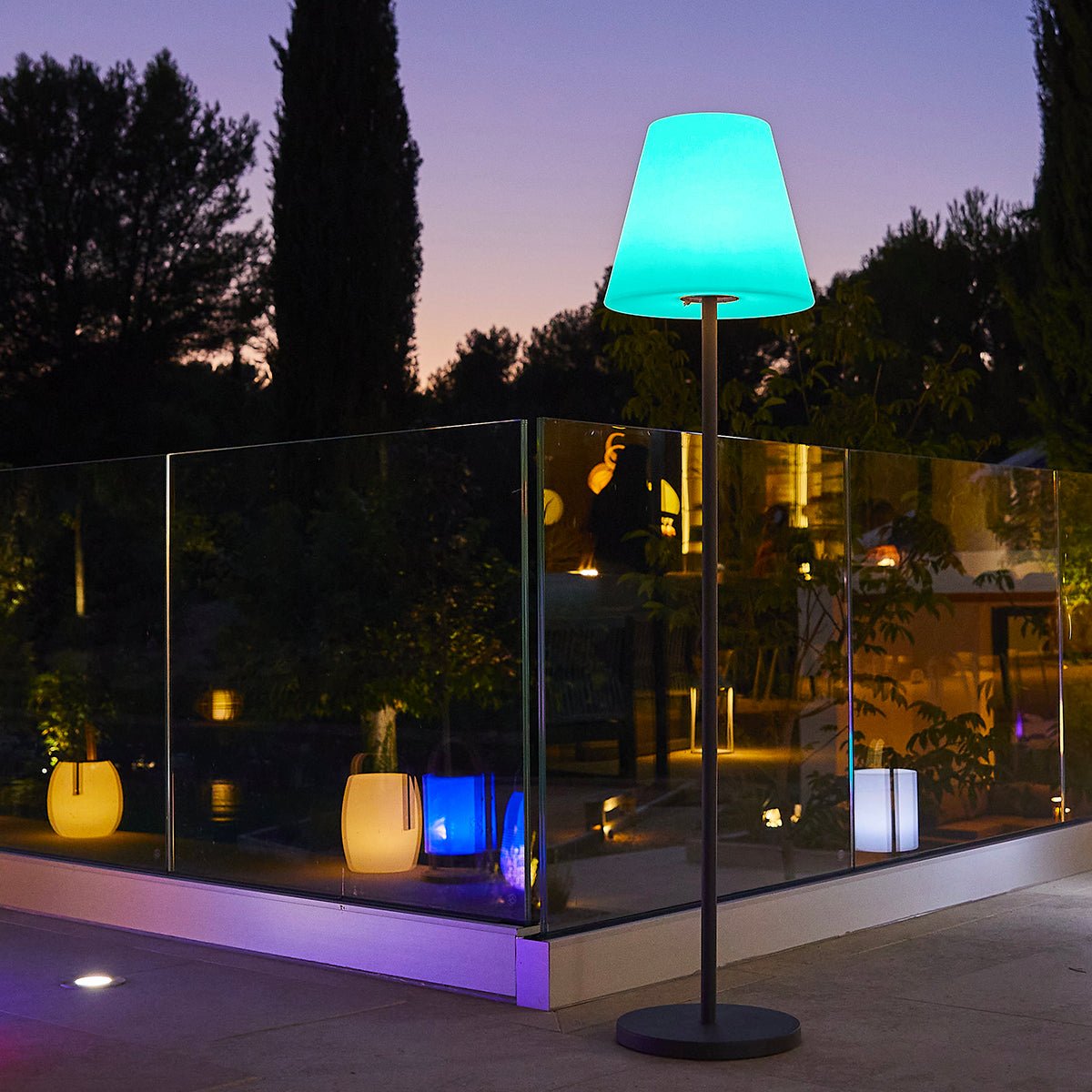 Lampadaire sans fil STANDY C150 gris, LUMISKY