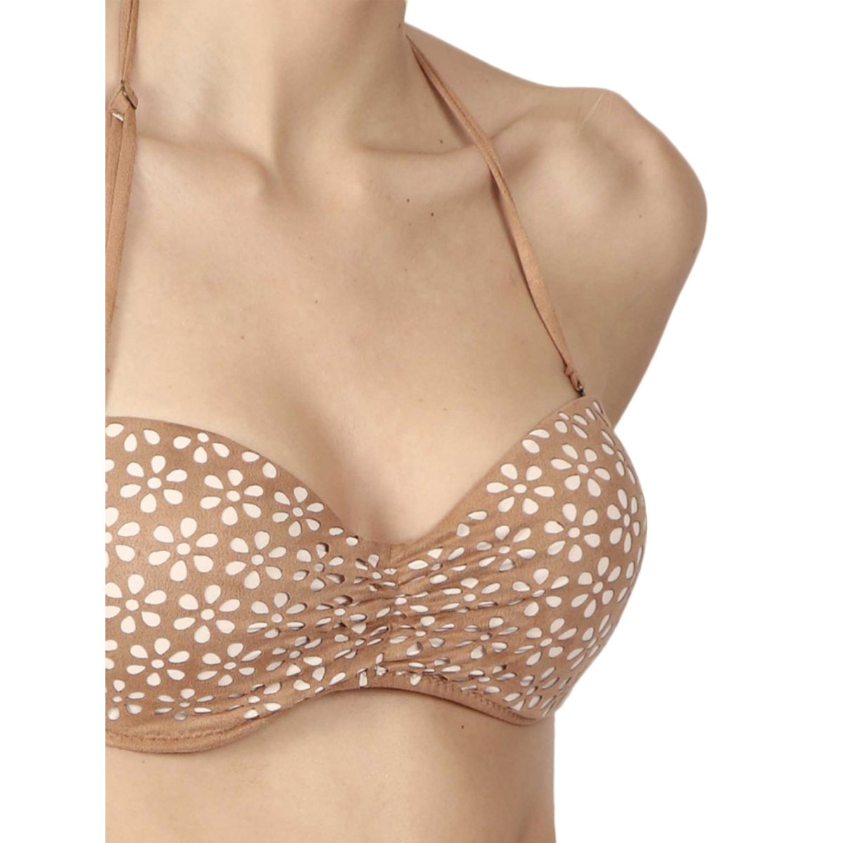 Ensemble 2 pièces bikini bandeau push-up Sand Desert beige, ADMAS