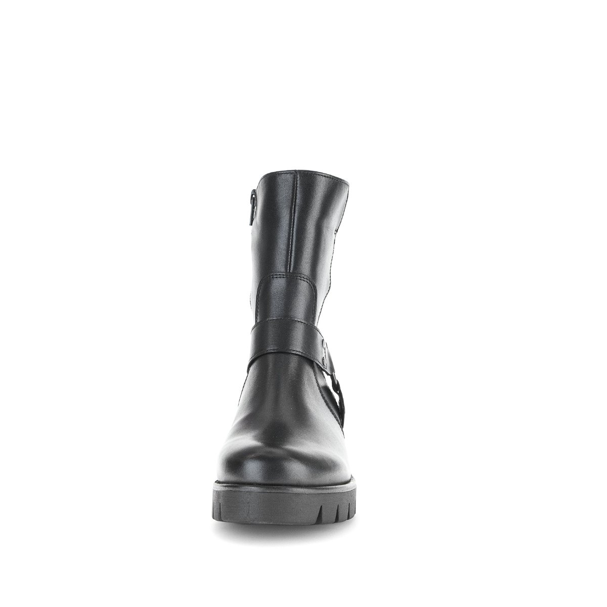 Bottes de motard en cuir à talon décroché noir, GABOR