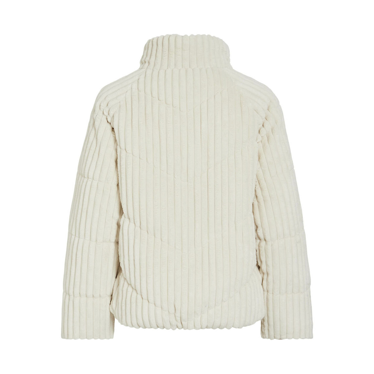 Faux Fur Jacket with High Neck ecru , VILA