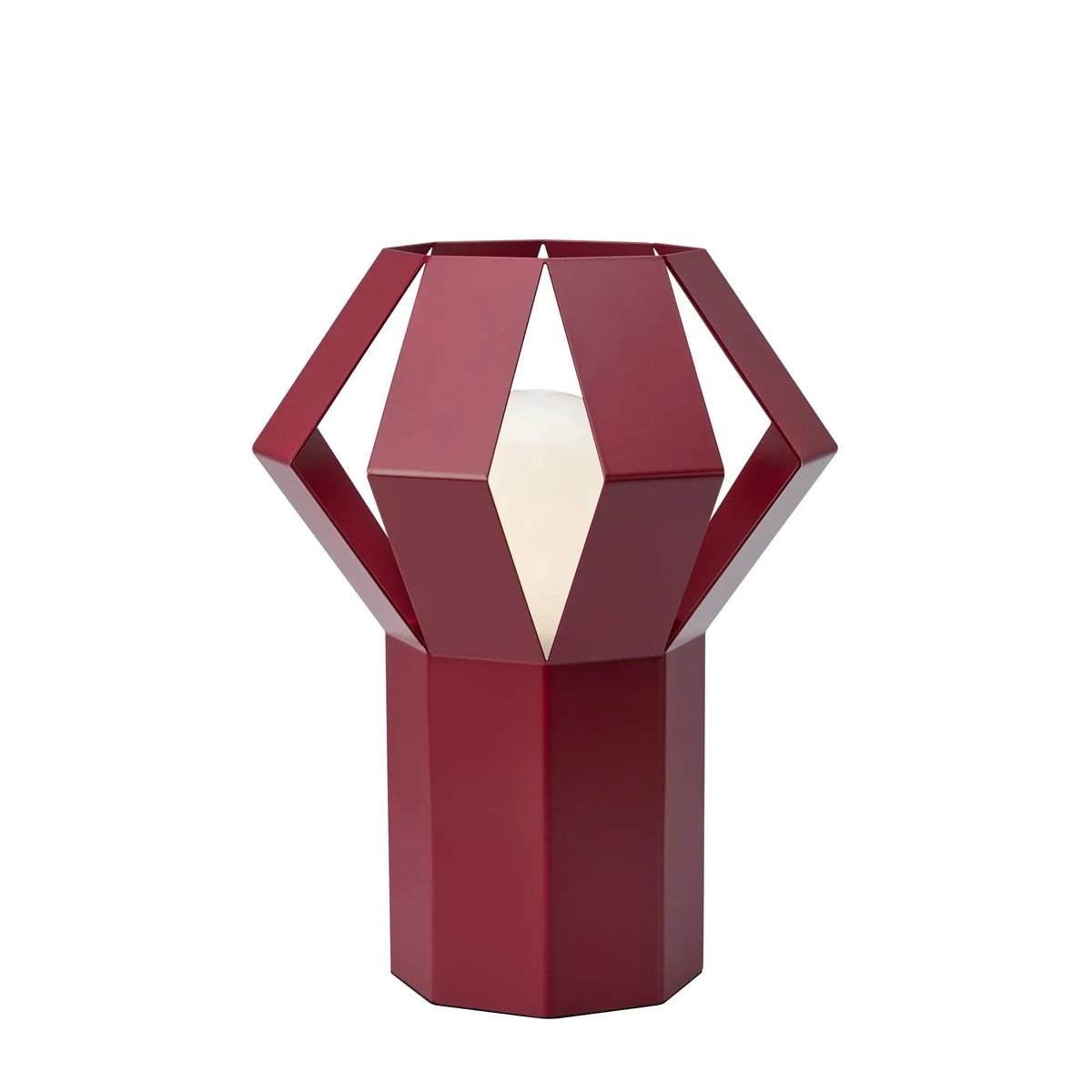 Lampe de table design en métal OCTA rouge, MARKSLOJD