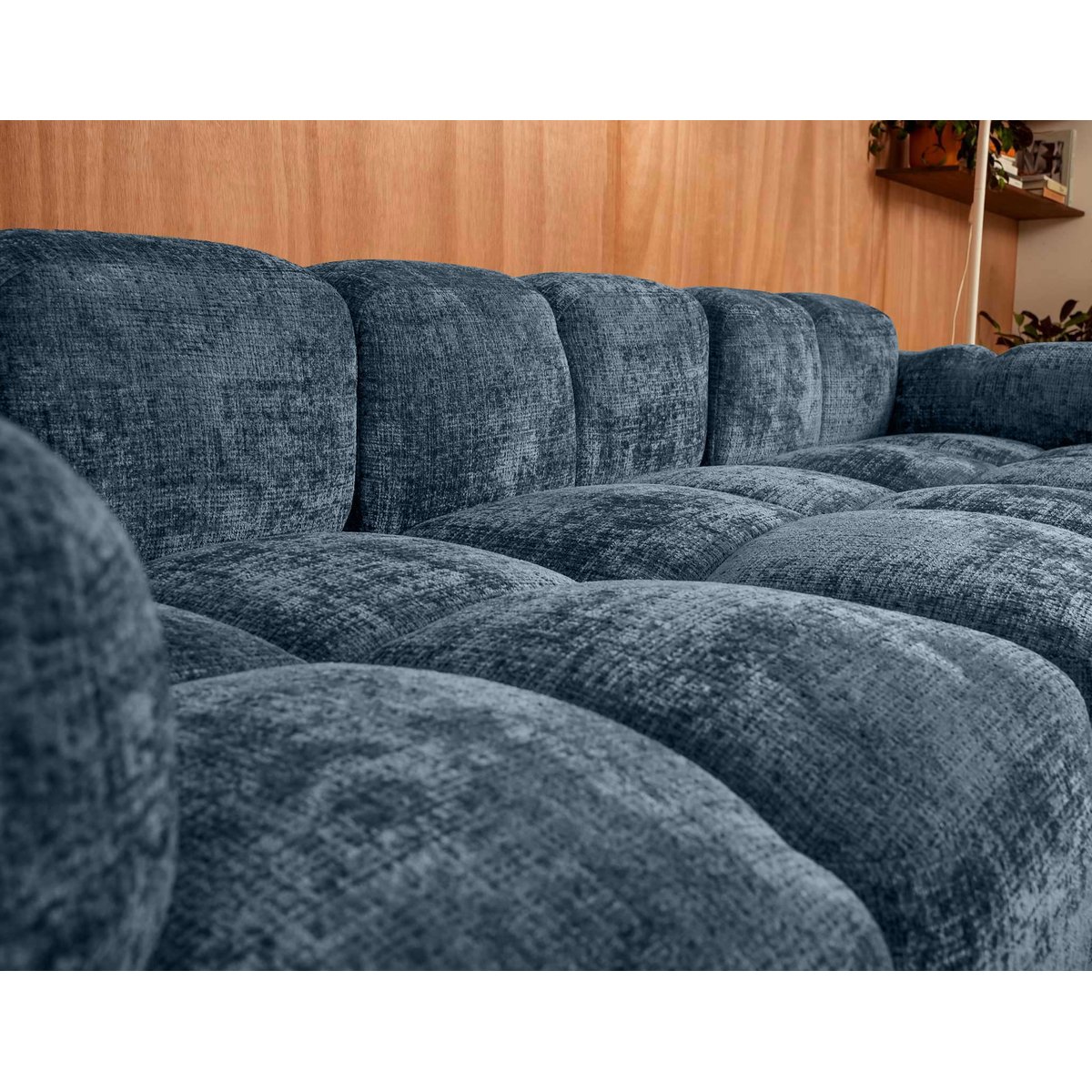 Canapé d'Angle réversible 4 places - GRACE bleu, BEST MOBILIER