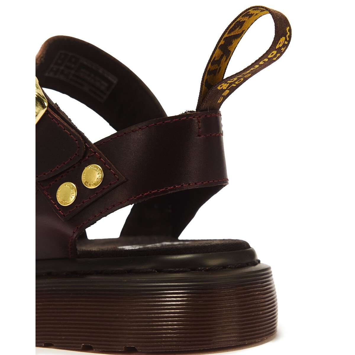 Sandales Gryphon en cuir Atlas bordeaux foncé, DR. MARTENS