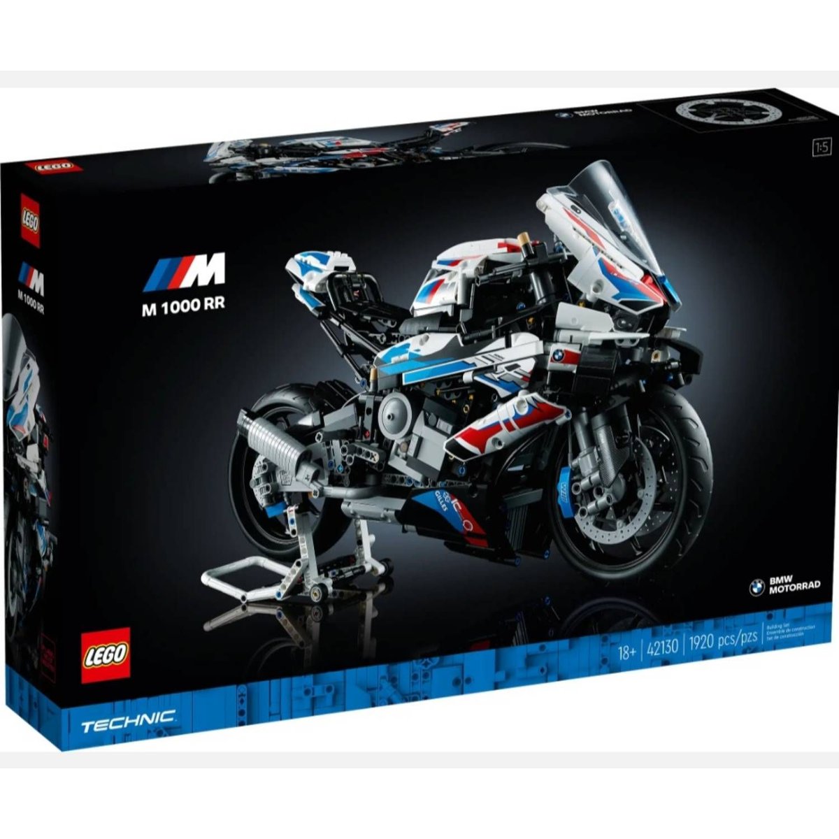 LEGO Technic - Réplique de la BMW M 1000 RR - Modèle 42130 rouge, blanc et bleu, LEGO