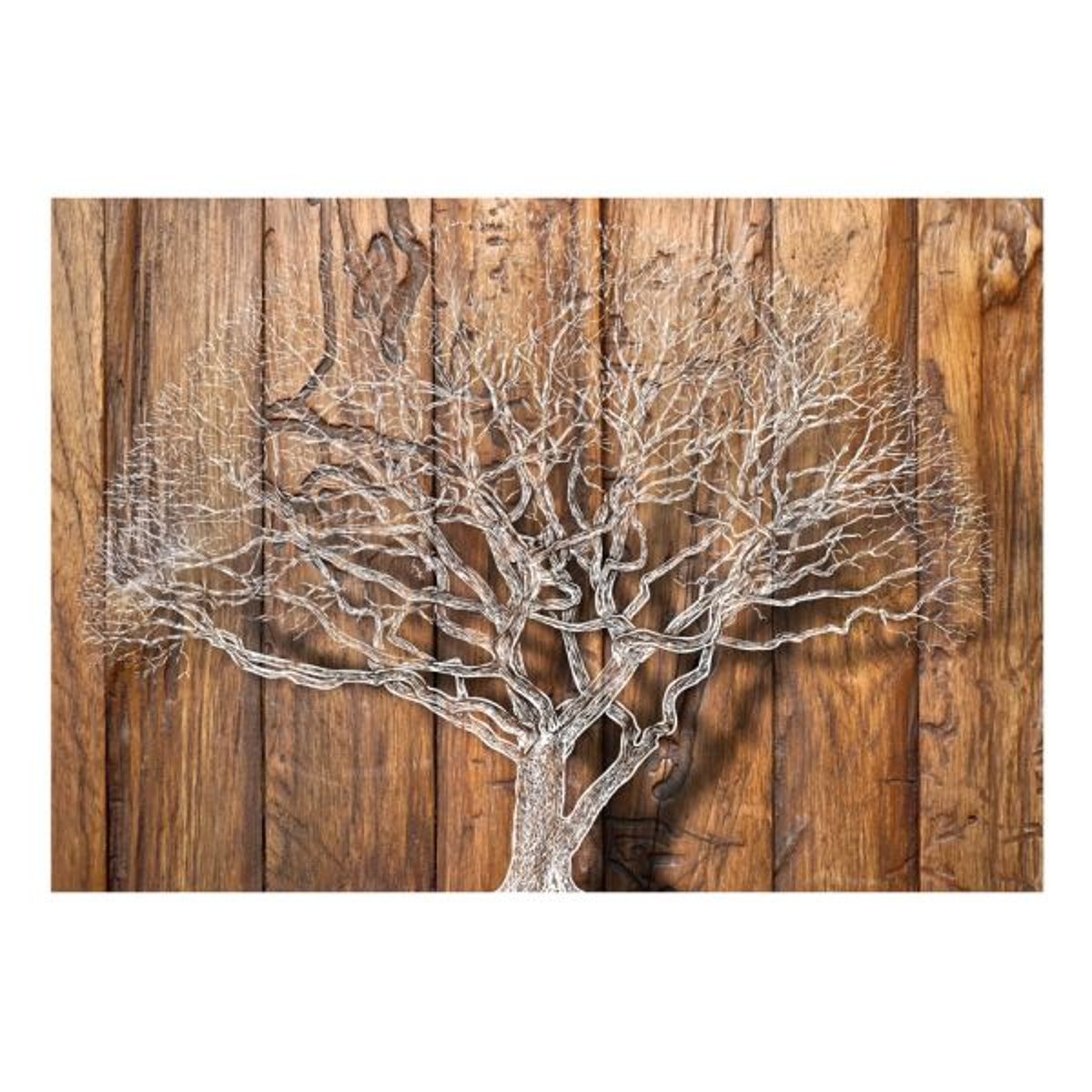 Papier peint intissé panoramique Paysage Knot of Life blanc, EDEN