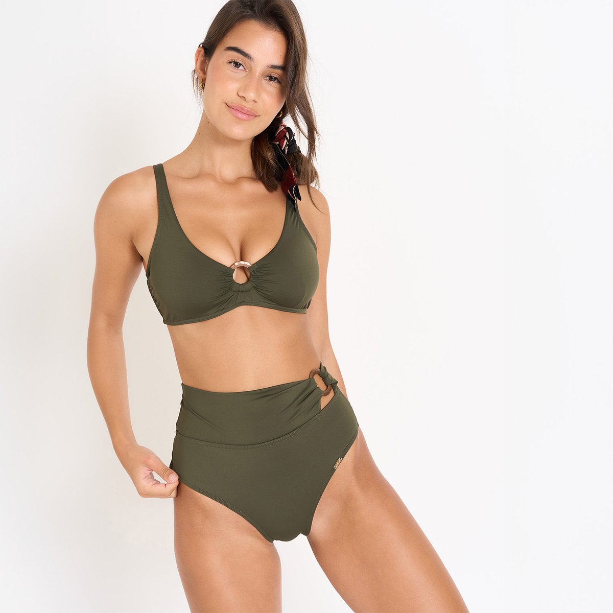 Bas de maillot culotte Maeve - CELEBES kaki, LIVIA