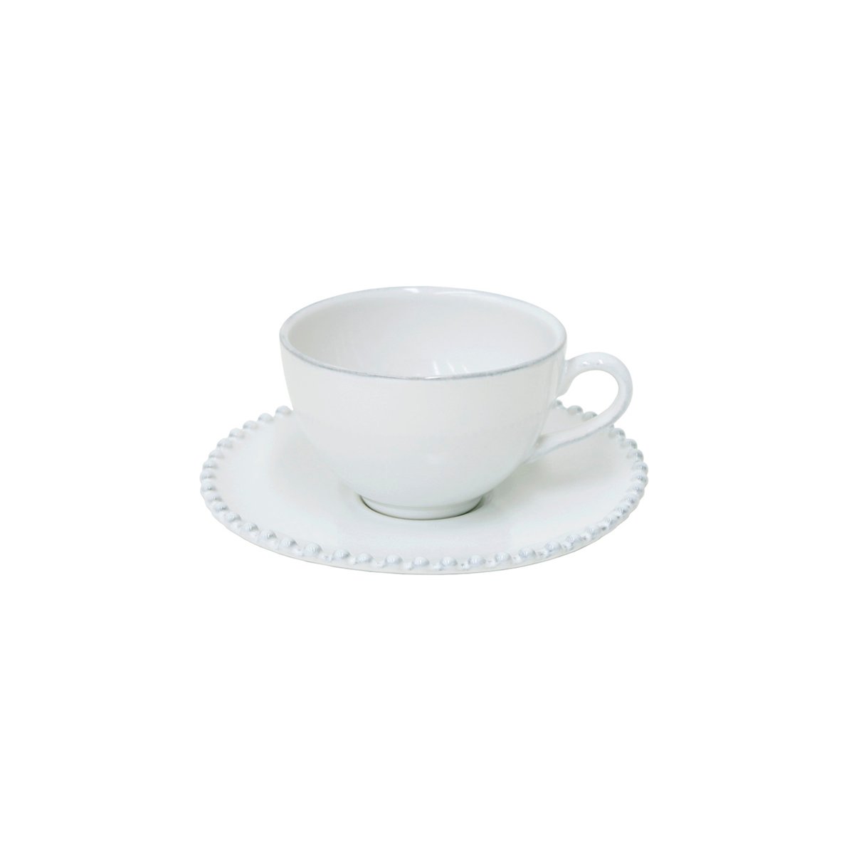 Tasse à Thé et Soucoupe Pearl blanc, COSTA NOVA