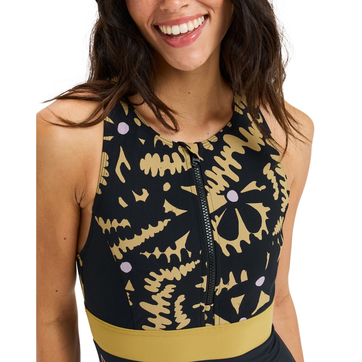 Maillot de bain une pièce. noir anthracite big flowers, ROXY