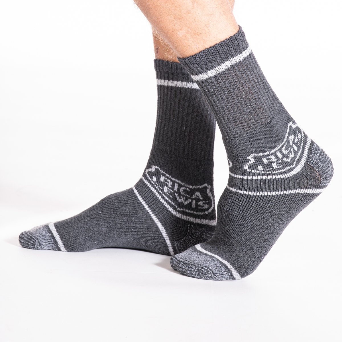 Chaussettes de travail renforcées, lot de 3 SOCKLG gris, RICA LEWIS