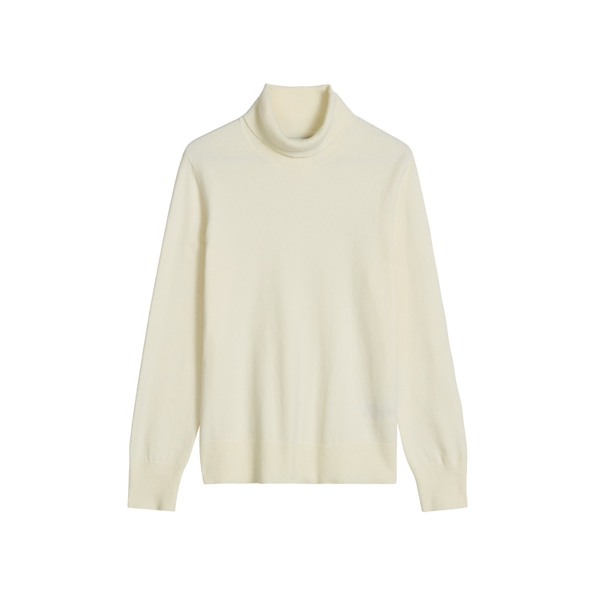 Pull à col roulé regular en Soft Cotton Stretch blanc, MARC O’POLO DENIM