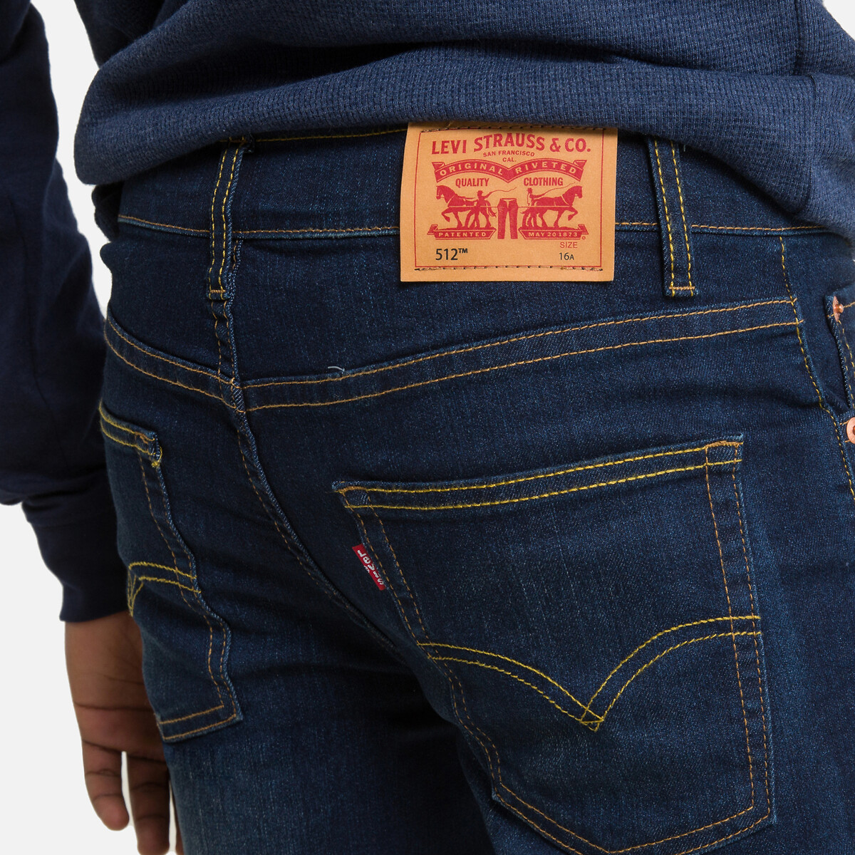 Jeans Slim Taper snit 512 donkerblauw, LEVI'S KIDS
