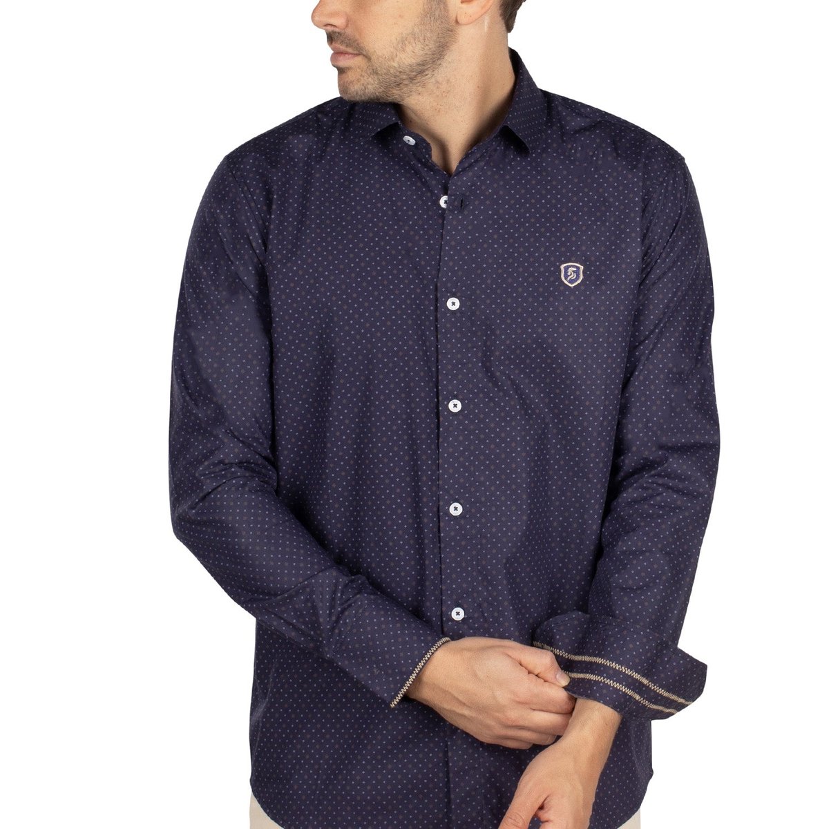 Chemise liberty star navy, SHILTON