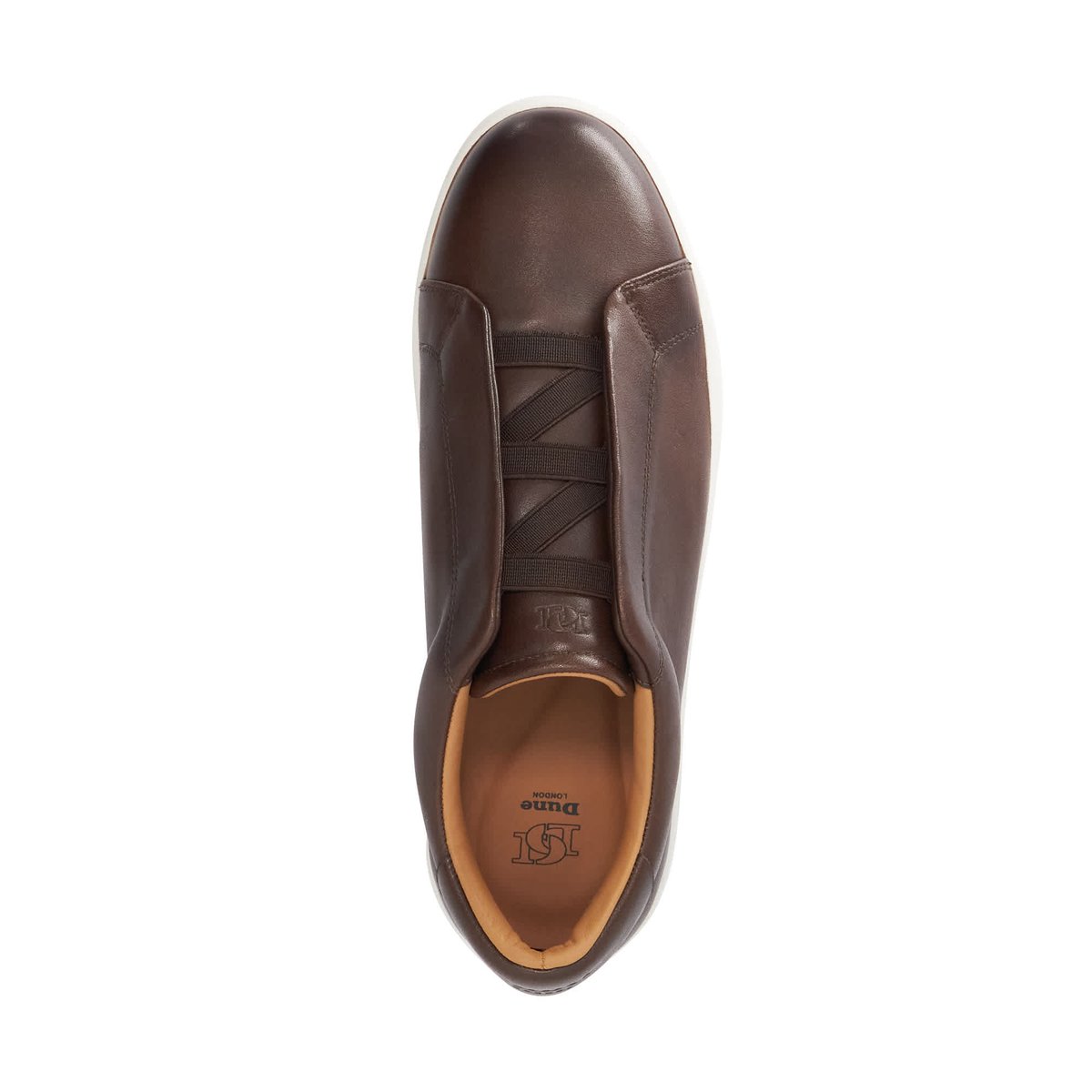 Baskets Troys sans lacets à semelle cuvette - TROYS brown-leather, DUNE LONDON