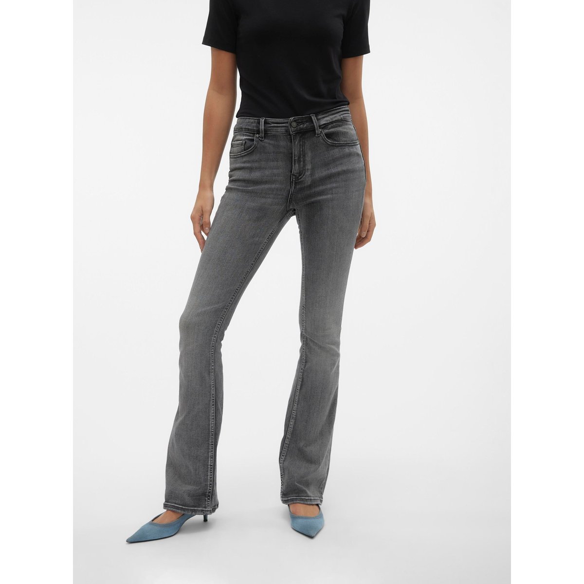 Jean Flared medium grey denim, VERO MODA