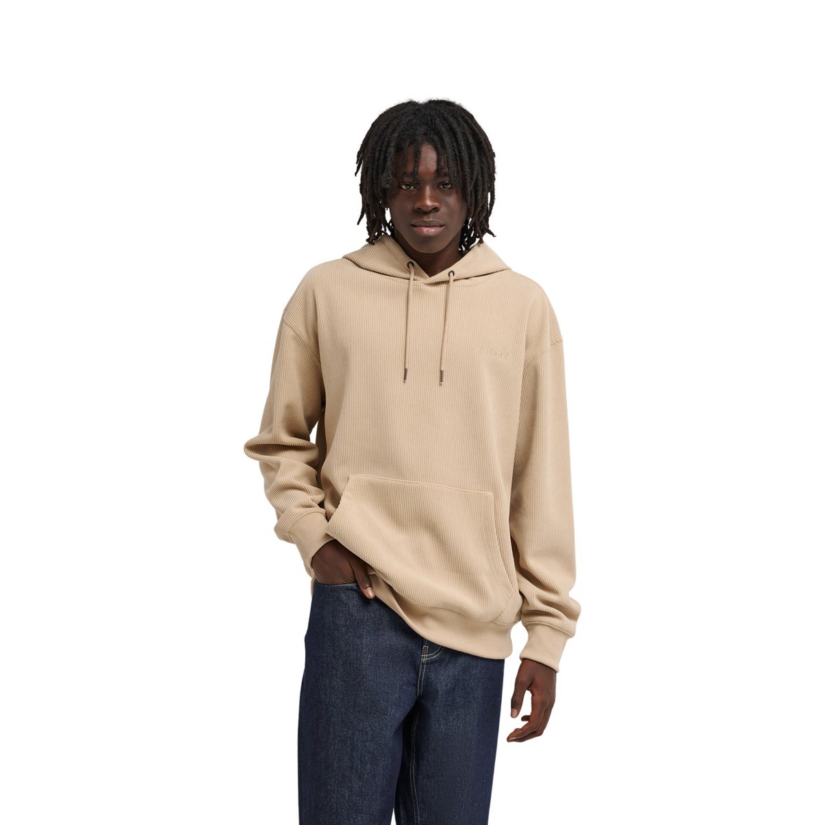 Sweat capuche LOWCASE CORDUROY beige humus, ELEMENT