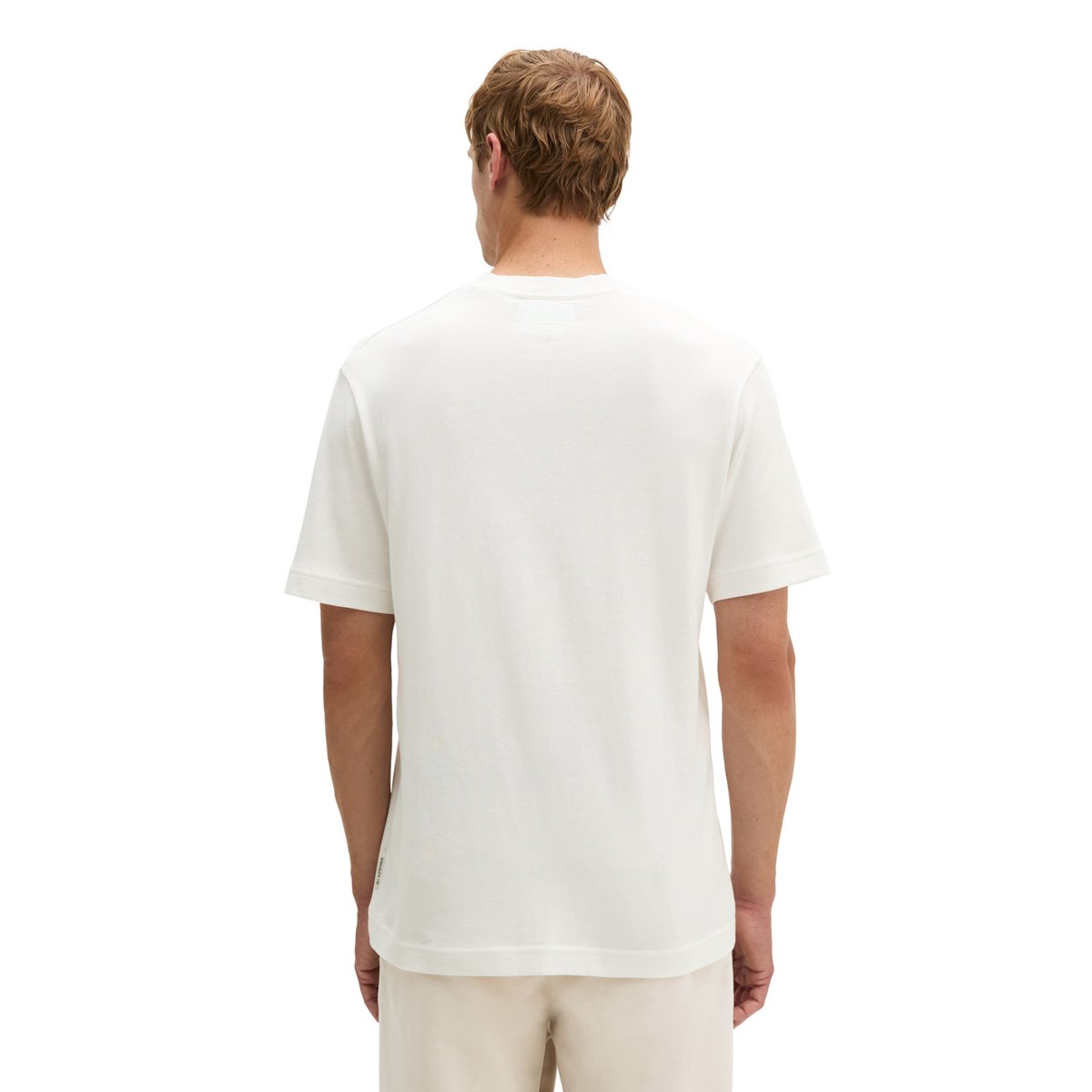 T-shirt coupe classique en jersey de coton bio léger blanc, MARC O'POLO
