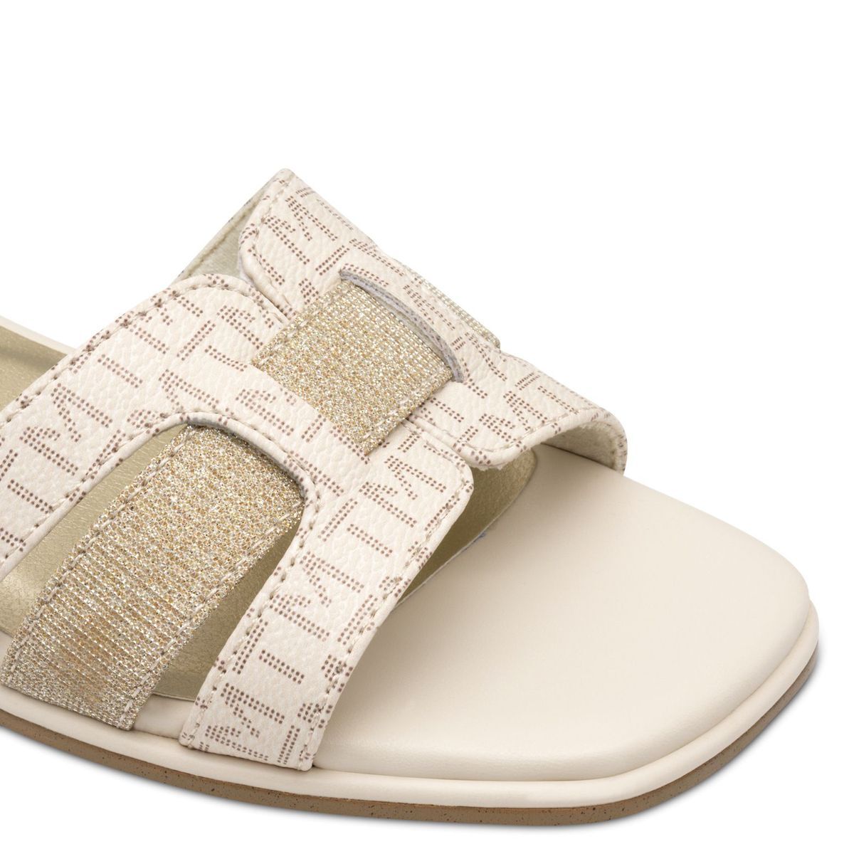 Mule talon bloc beige beige combiné, MARCO TOZZI