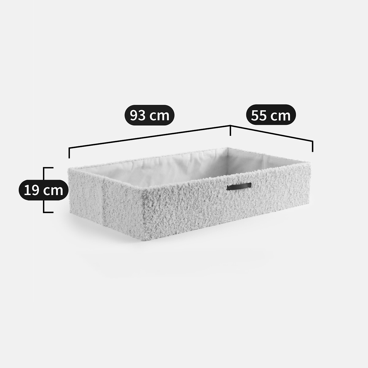 Housse de rangement pliable bouclette, Boklio ecru, LA REDOUTE INTERIEURS