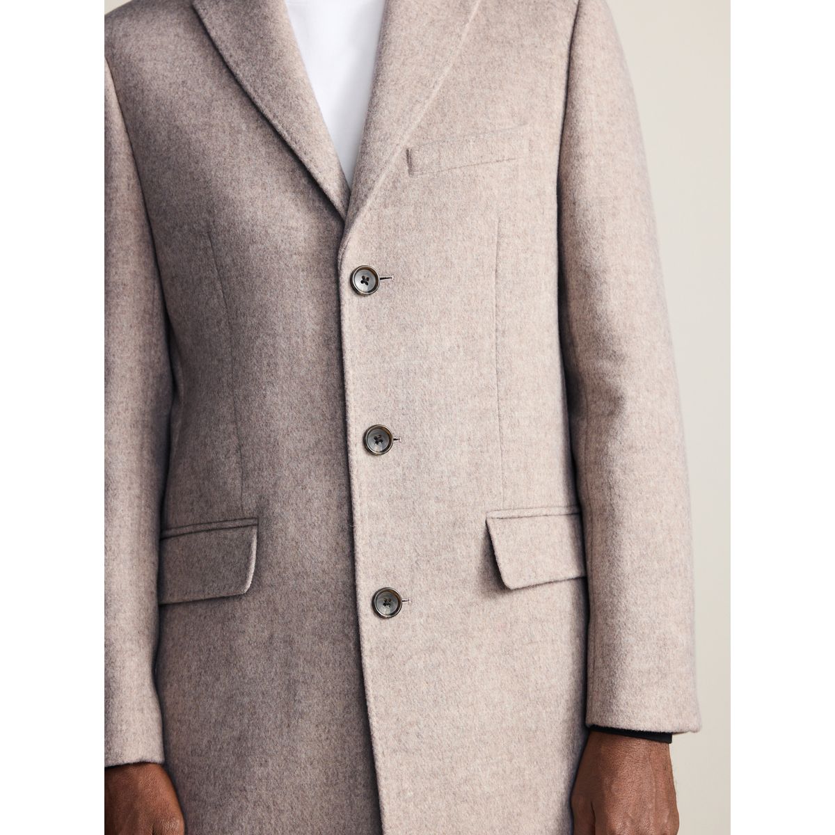 Manteau epsom en laine douce Signature crème, NEXT