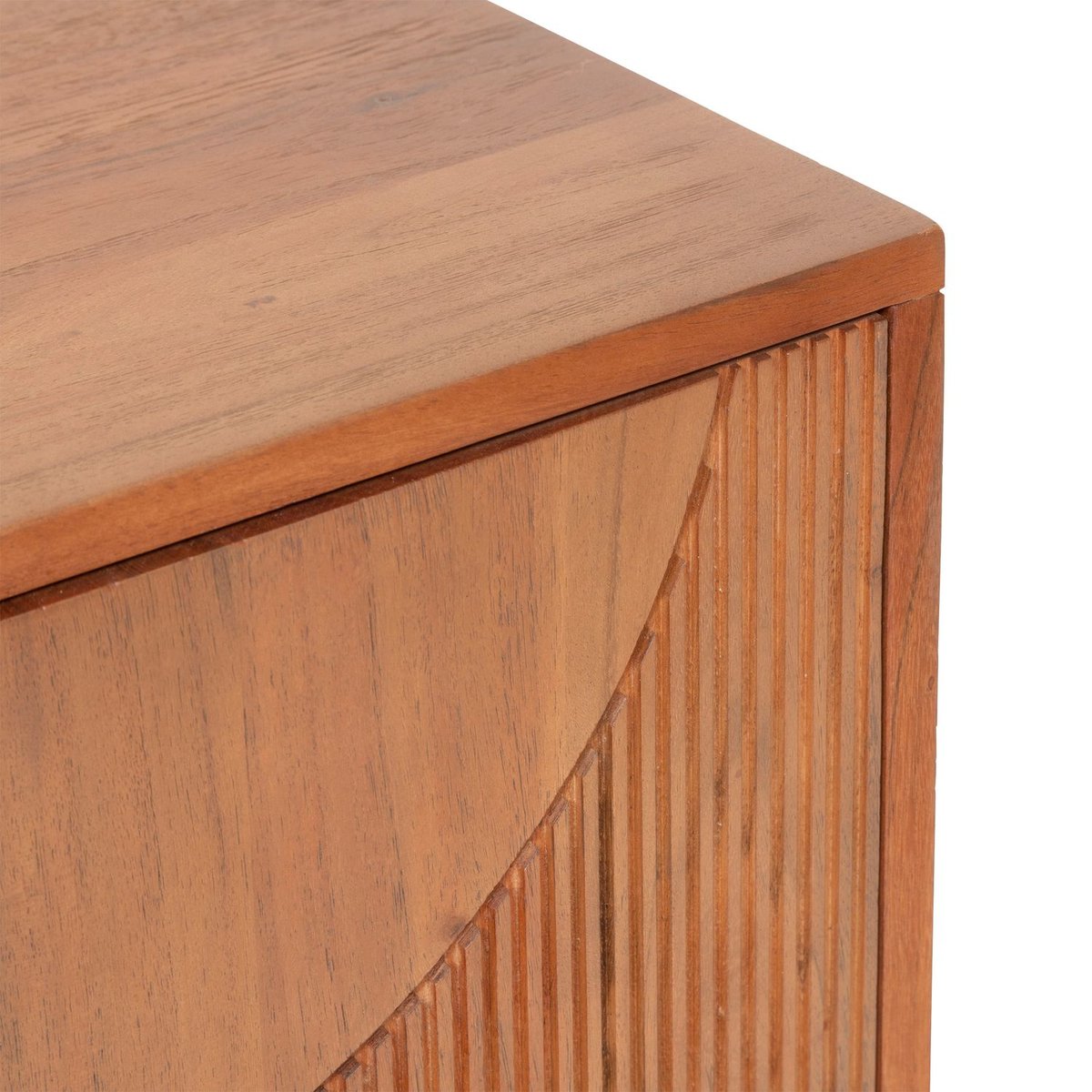 Buffet 3 portes en bois massif NANDA marron, ATMOSPHERA