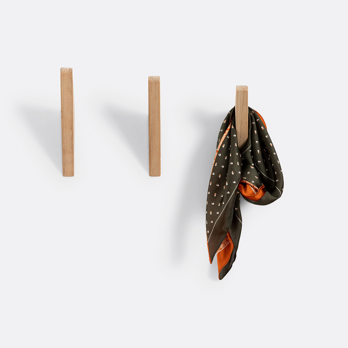 3er-Pack Wandhaken Bava holz hell, SO'HOME