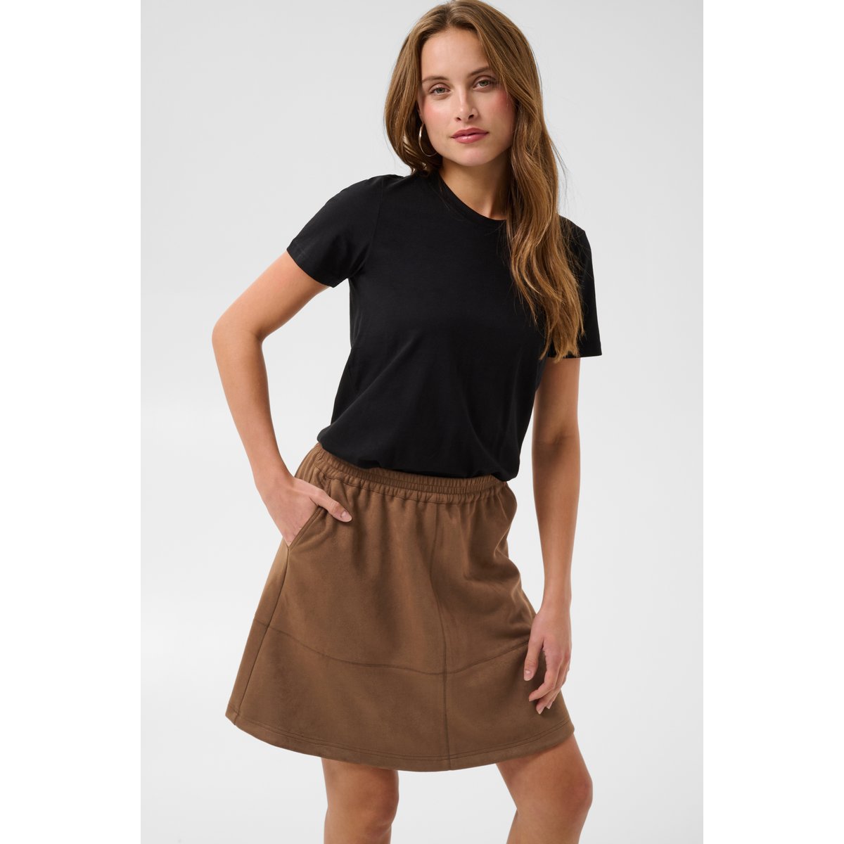 Jupe marron partridge cc, KAFFE