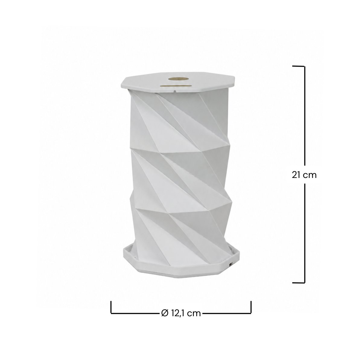 Lampe à poser en papier  - KAMI blanc, MAISON PAVANE