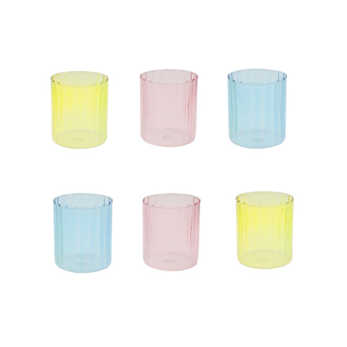 Lot de 6 verres, KYOTO multicolore, ARTIME