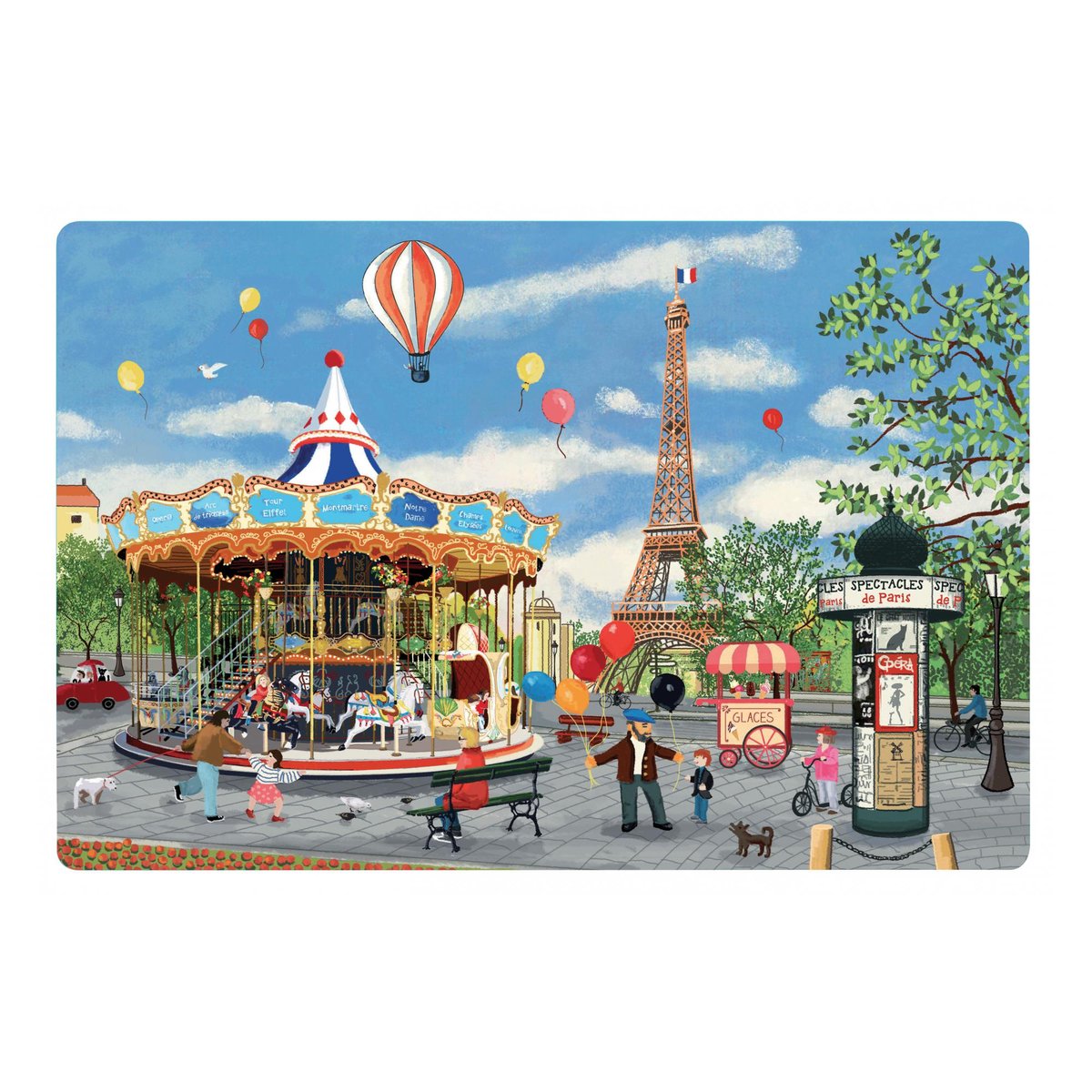 Set de table Carrousel Tour Eiffel assortis, WINKLER