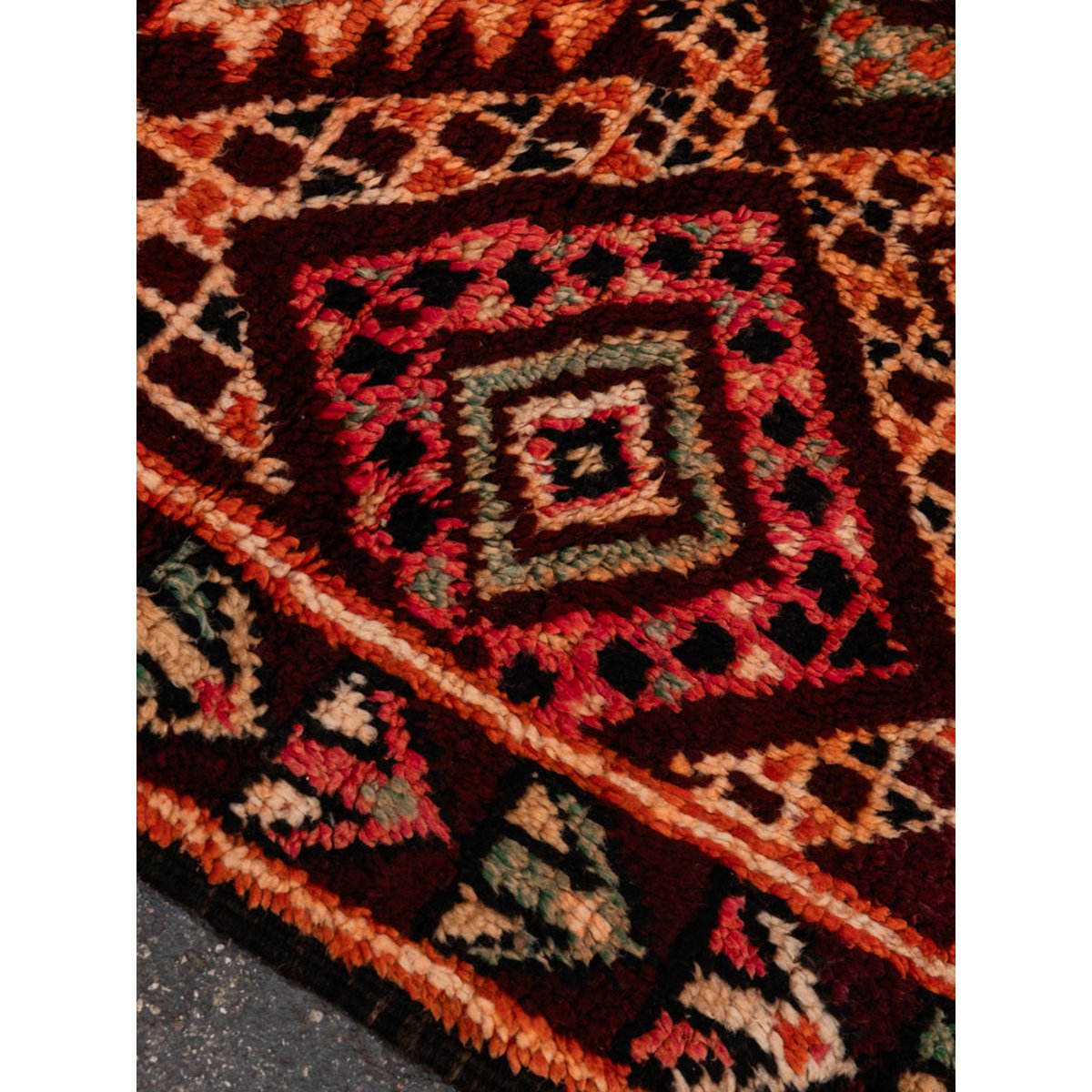 Tapis multicolore en laine Olivier N°16 - Bon état multicolore, DEBONGOUT